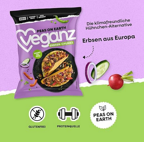 Veganz Peas on Earth Erbsen-Chunks 100g