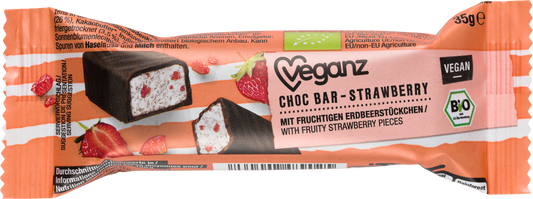 Bio Veganz Choc Bar Strawberry 35g