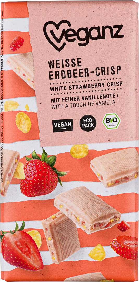 Bio Veganz Weiße Erdbeer-Crisp 80g