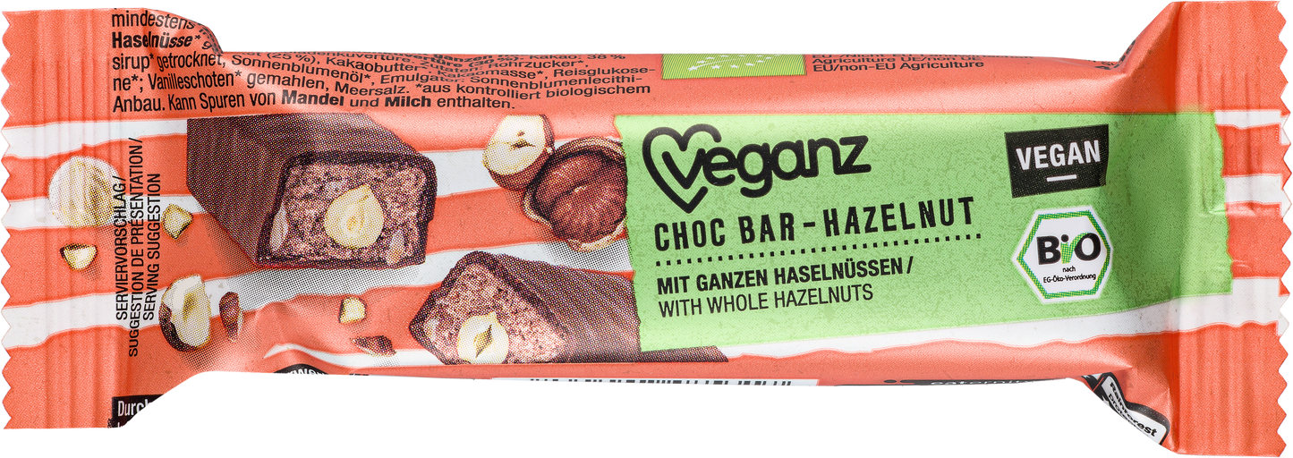 Bio Veganz Choc Bar Hazelnut 40g