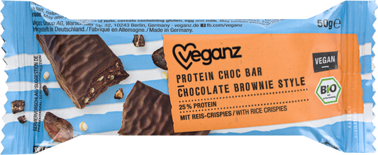 Bio Veganz Protein Choc Bar Chocolate Brownie Style 50g